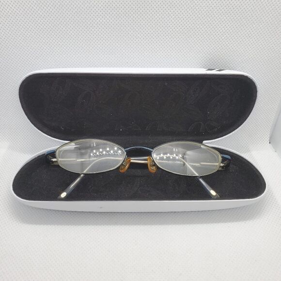Nine West Blue Prescription Glasses Frames & Case - Picture 1 of 9